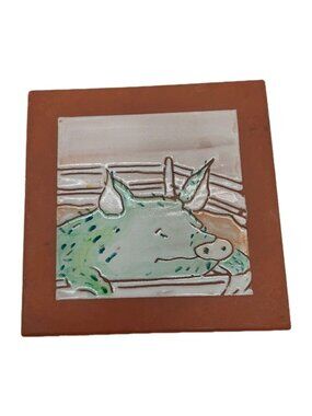 Pig Farm Tile Design Square Multicolored READ chipped Maiden Voyage Tile